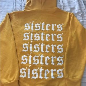 James Charles Merch Yellow SISTERS hoodie
